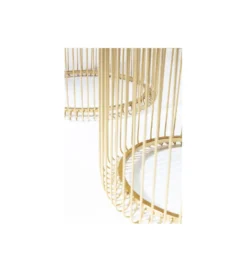 Stolik kawowy Wire set Brass zestaw 2 złoty