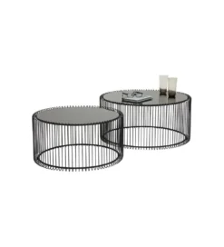 Stolik kawowy Wire SET 2 czarny
