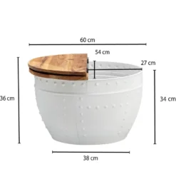 Stolik kawowy WOHNLING 60 cm drewno mango