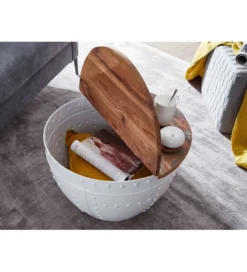 Stolik kawowy WOHNLING 60 cm drewno mango
