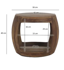 Stolik kawowy WOHNLING 50 cm drewno sheesham