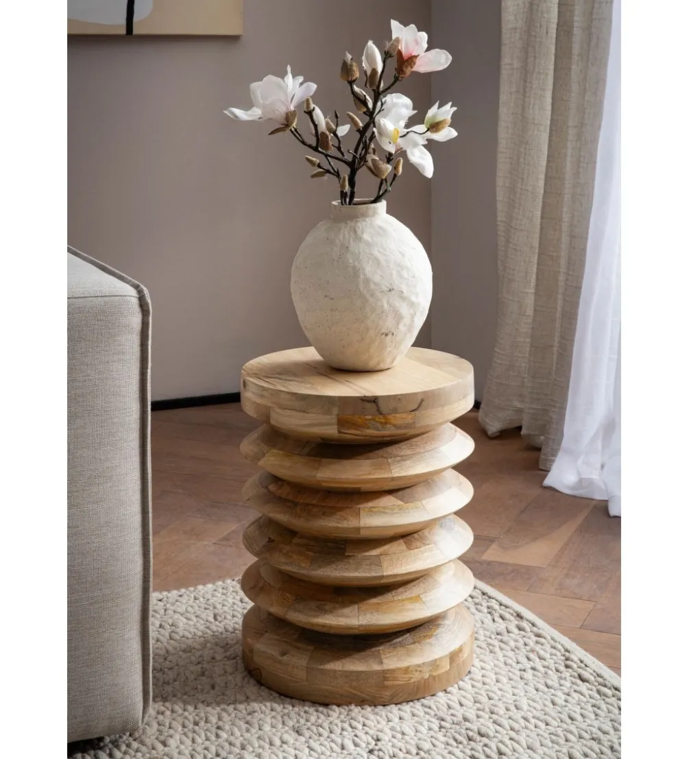 Stolik kawowy WOHNLING 35 cm drewno mango