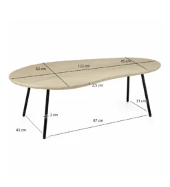 Stolik kawowy WOHNLING 122 cm drewno mango