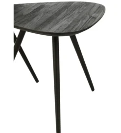 Stolik kawowy ZAMBIA set 2 drewno teak czarny