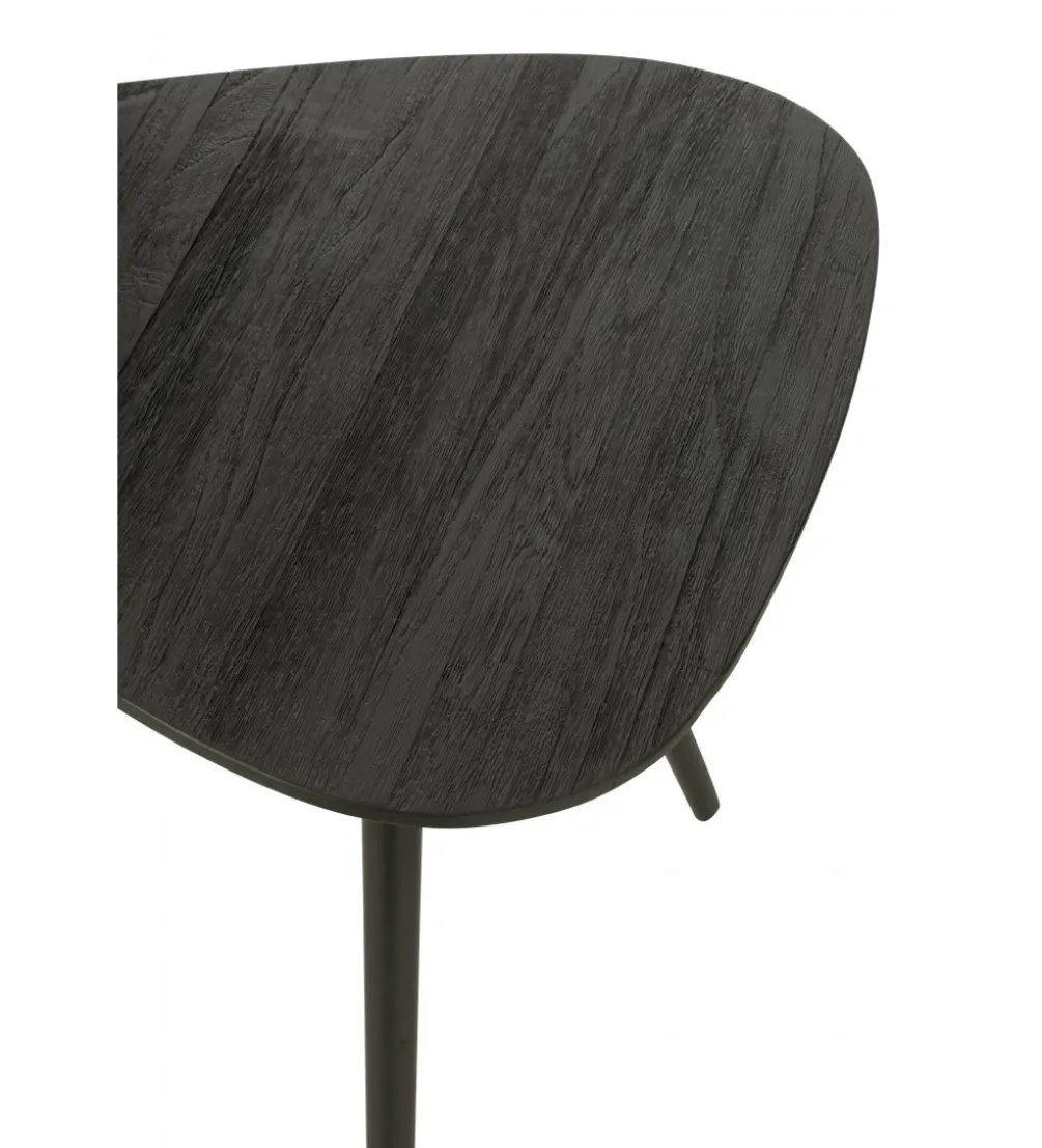 Stolik kawowy ZAMBIA set 2 drewno teak czarny