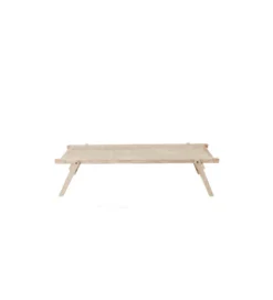 Stolik kawowy z drewna z recyklingu PONTE 180 cm bielony