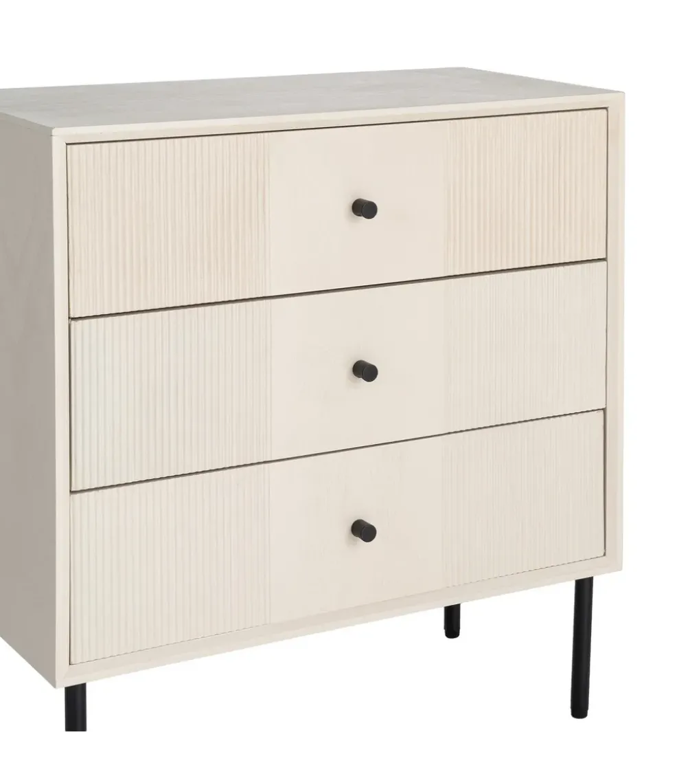 Stolik nocny ENTARADA 61 cm kremowy