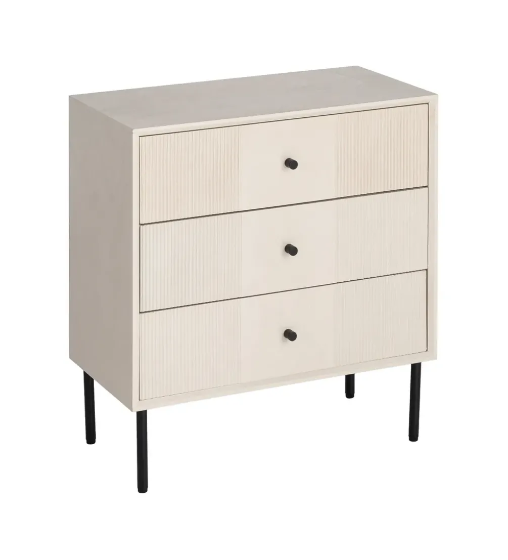 Stolik nocny ENTARADA 61 cm kremowy