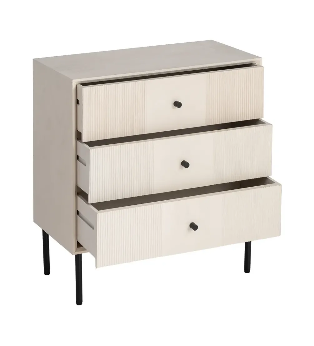 Stolik nocny ENTARADA 61 cm kremowy