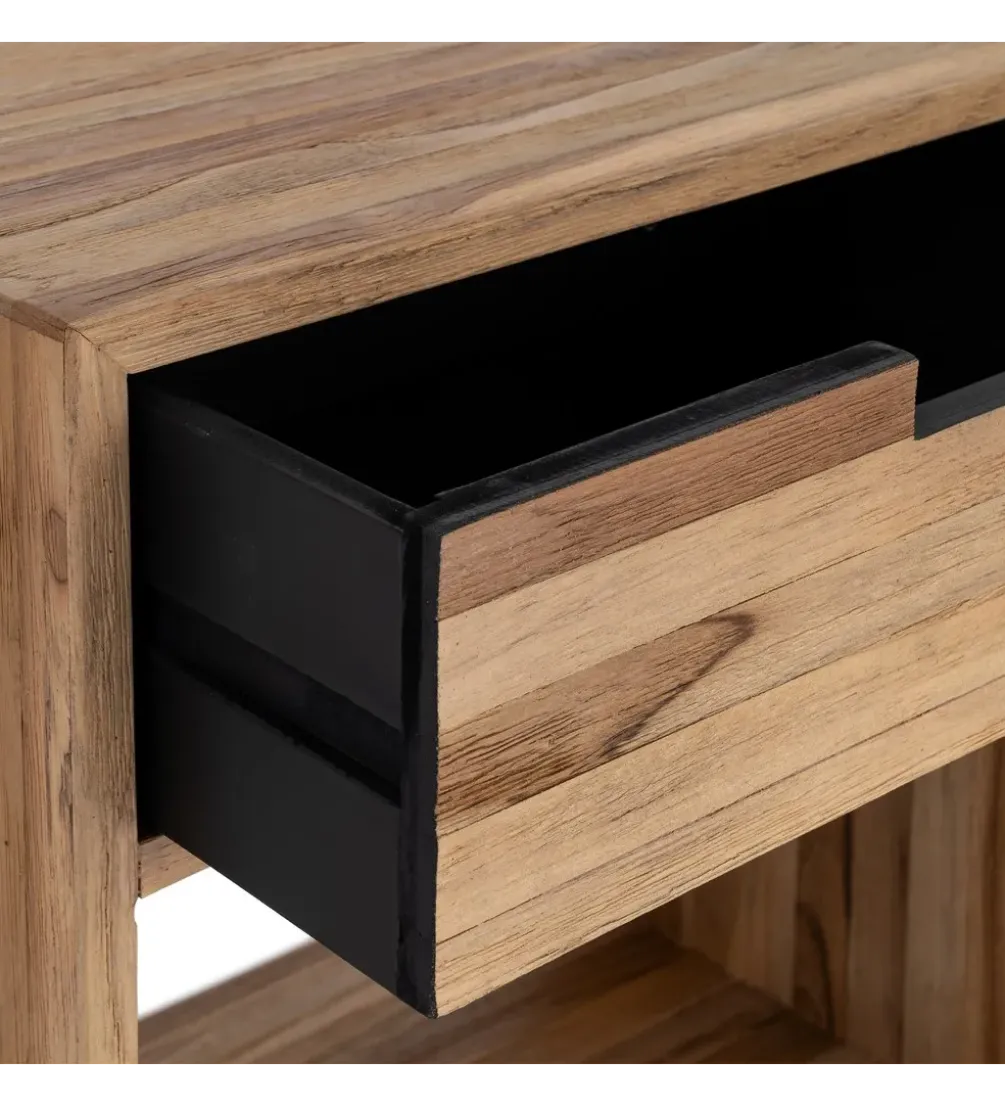 Stolik nocny KURAN 60 cm drewno teak