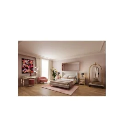 Stolik nocny LUXURY 49 cm transparentna