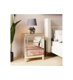 Stolik nocny LUXURY 49 cm transparentna