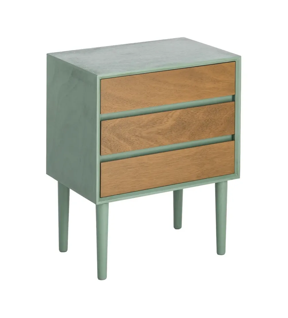 Stolik nocny MESTARONY 62 cm naturalny zielony