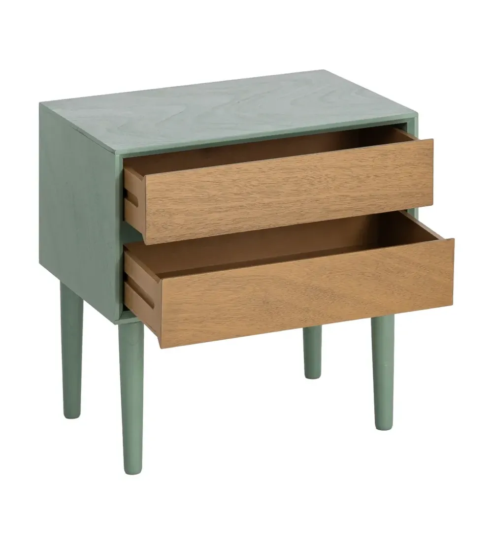Stolik nocny MESTARONY 50 cm zielony naturalny