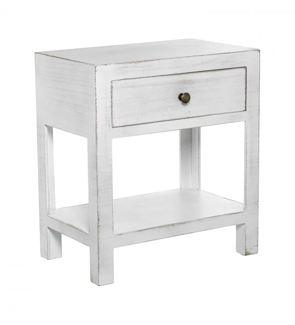 Stolik nocny NOCHENEZ 45 cm biała