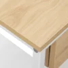 Stolik nocny PRETRUSIA 50 cm naturalny biały