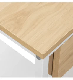 Stolik nocny PRETRUSIA 50 cm naturalny biały