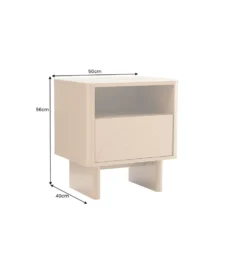 Stolik nocny SAVOY 50 cm kolor trawertynu