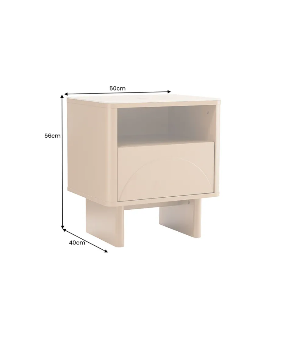 Stolik nocny SAVOY 50 cm kolor trawertynu