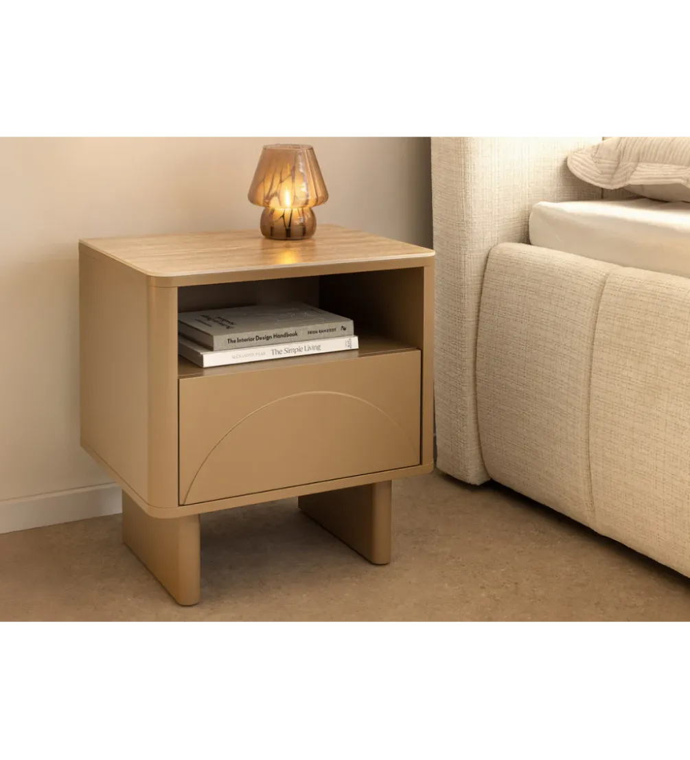Stolik nocny SAVOY 50 cm kolor trawertynu