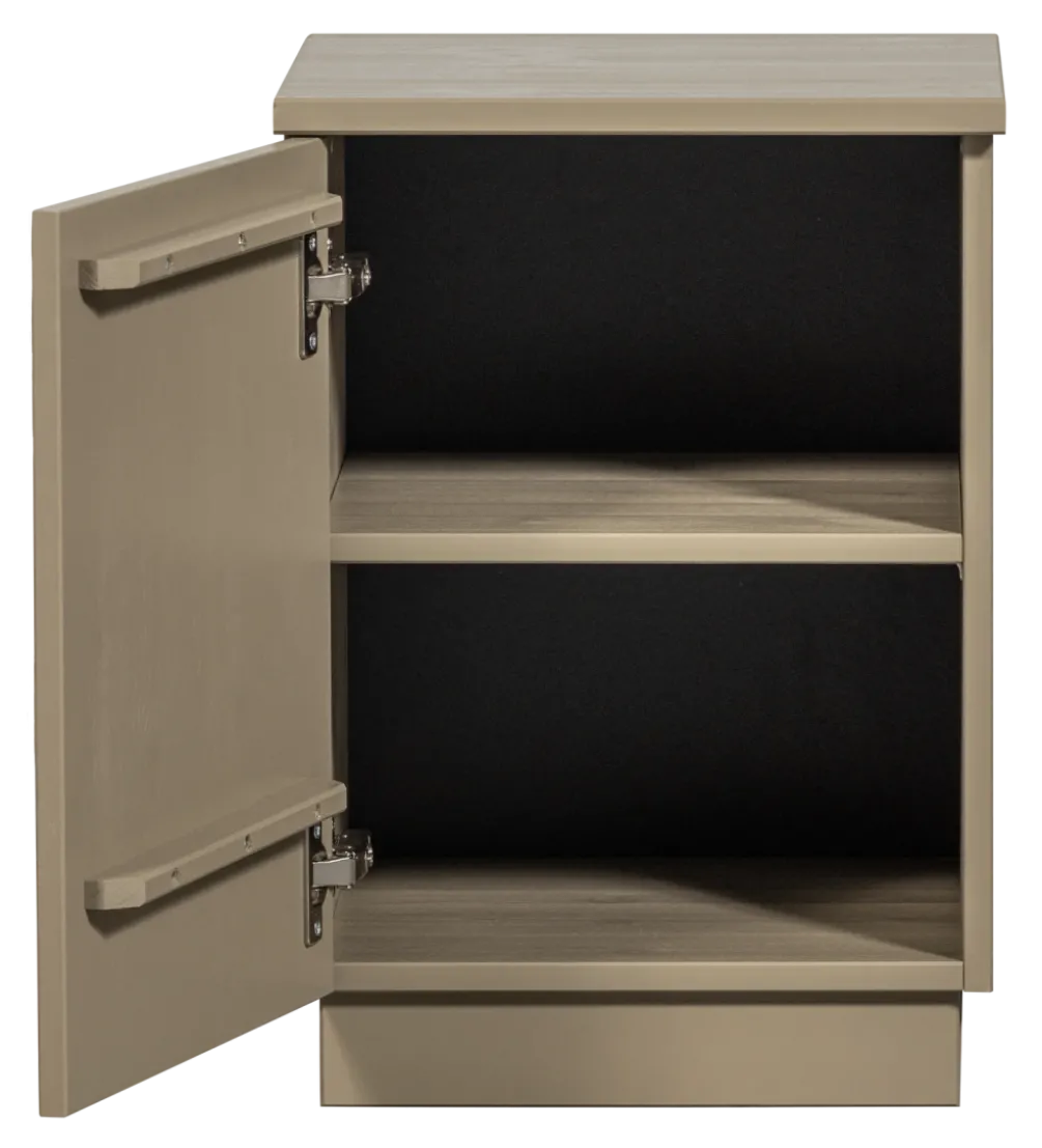 Stolik nocny TEO 50 cm drewno sosny mud