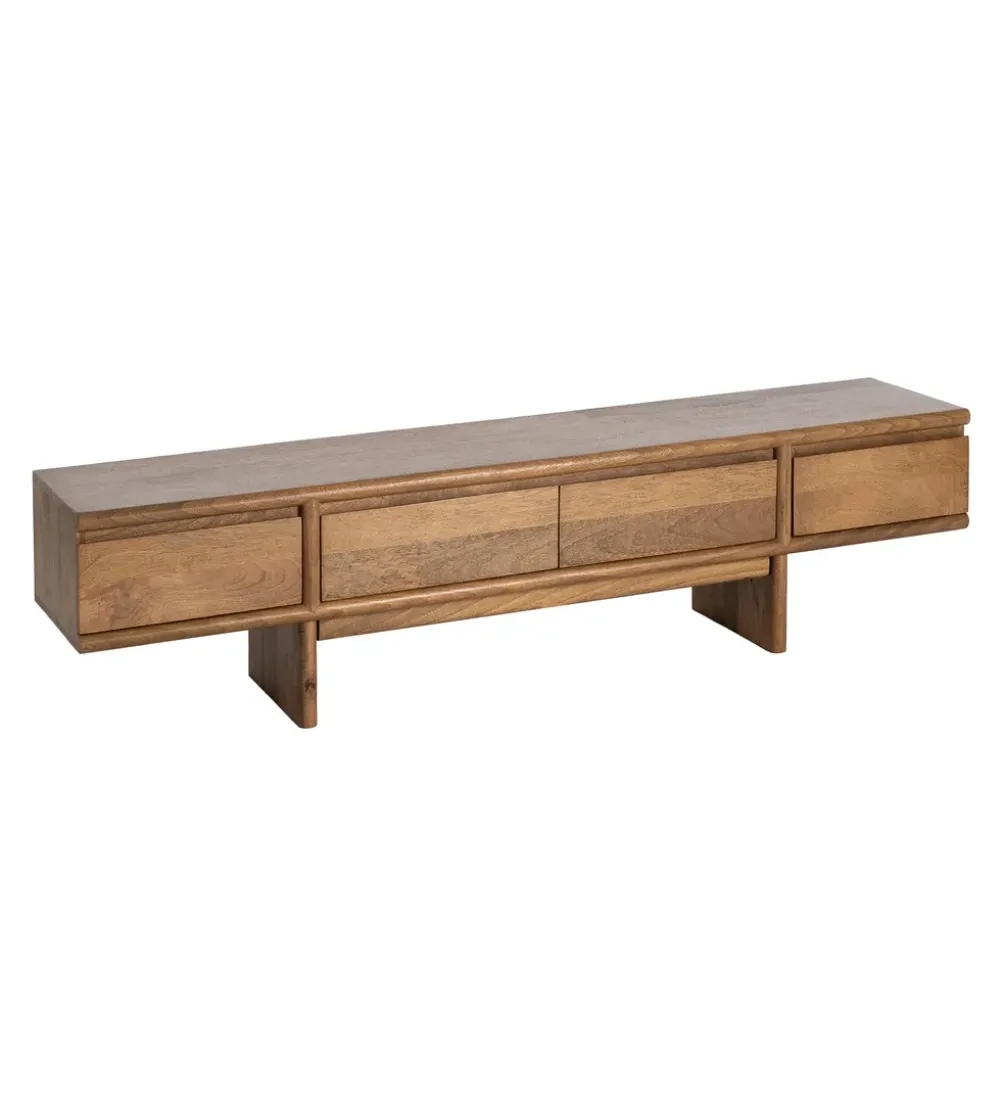 Stolik pod TV AGONNY 180 cm drewno mango