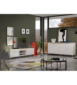 Stolik pod TV ALADYN 200 cm biały