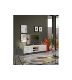Stolik pod TV ALADYN 200 cm biały