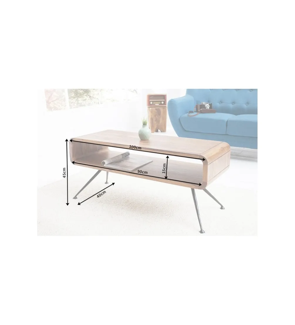 Stolik pod TV Alpha 100 cm drewno Sheesham