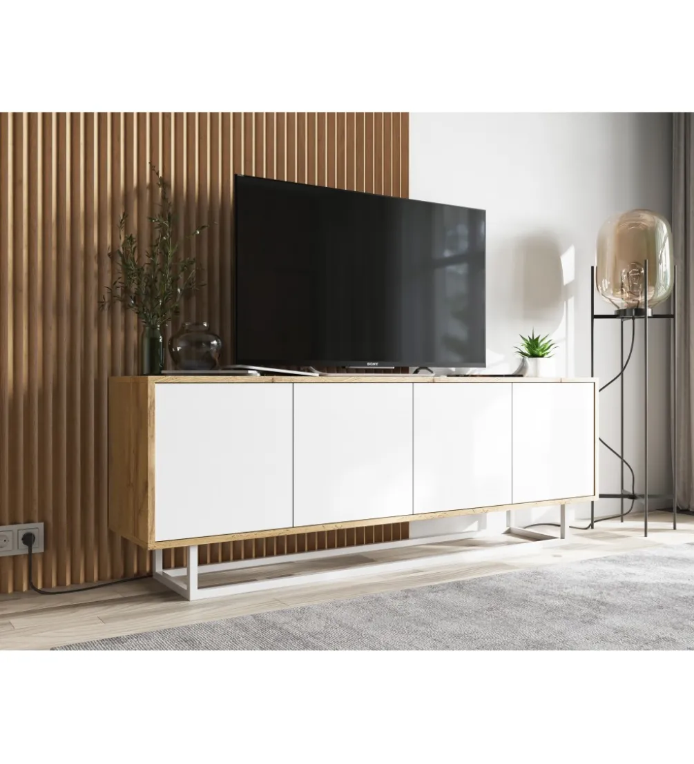 Stolik pod Tv Apollo B 150 cm biały