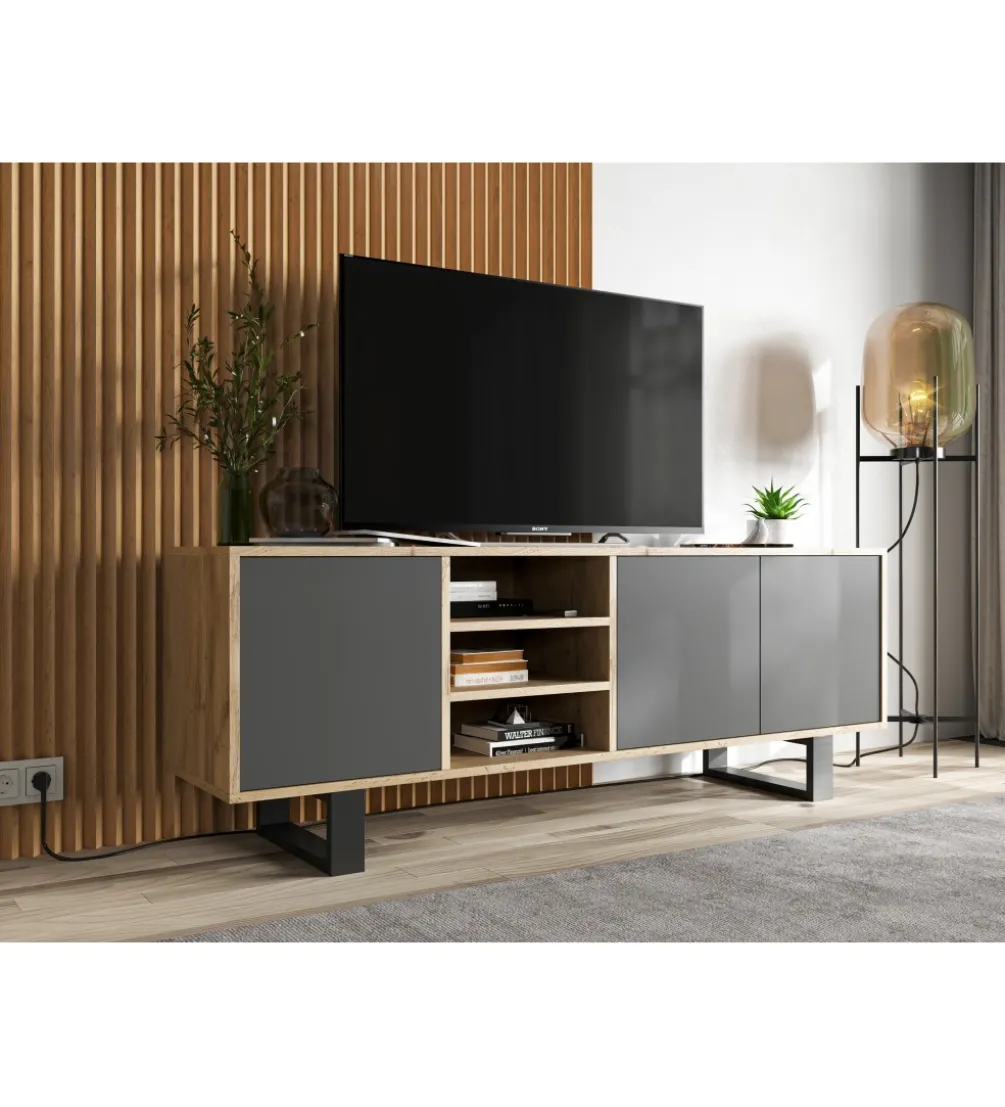 Stolik pod Tv Apollo II 150 cm antracytowy