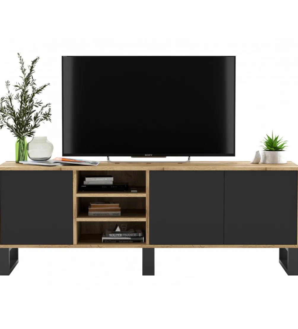 Stolik pod Tv Apollo III 150 cm czarny