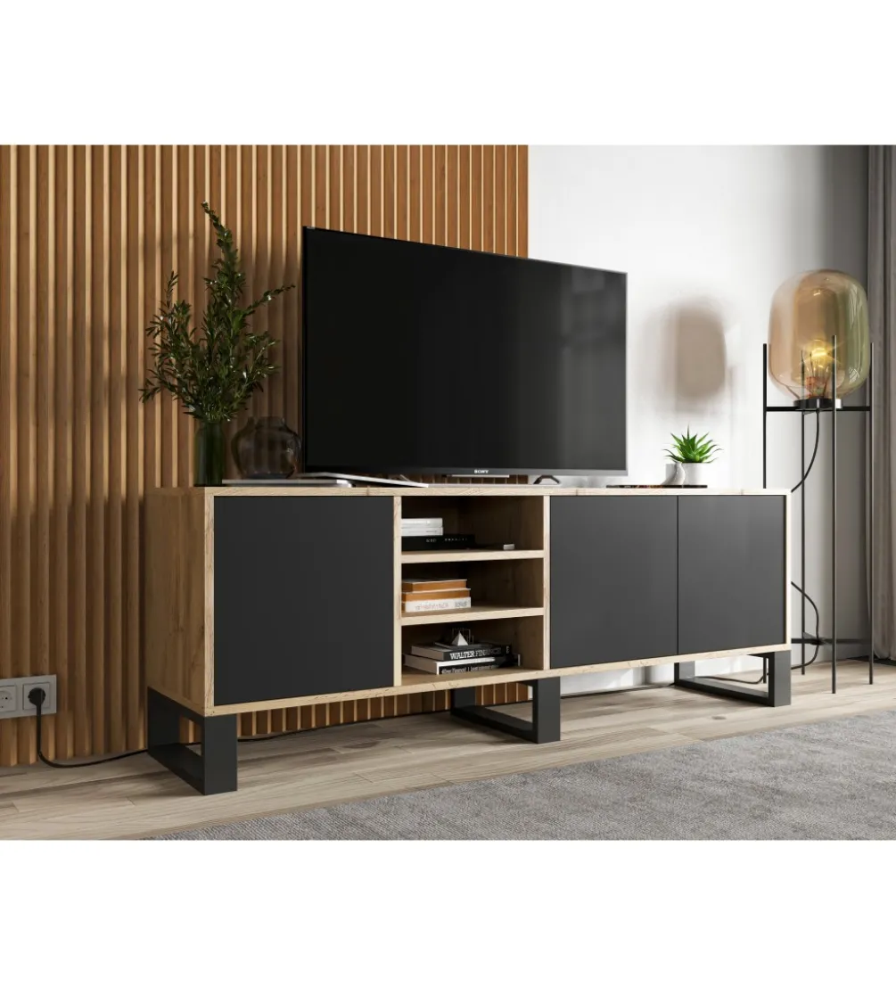 Stolik pod Tv Apollo III 150 cm czarny
