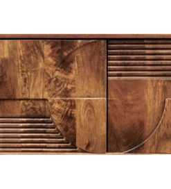 Stolik pod TV ART DECO 200 cm drewno mango brązowy