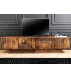 Stolik pod TV ART DECO 200 cm drewno mango brązowy