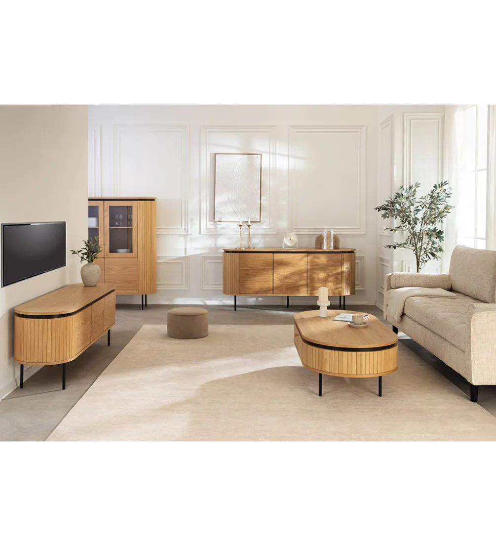 Stolik pod TV ATELIER 120 cm kolor naturalnego dębu