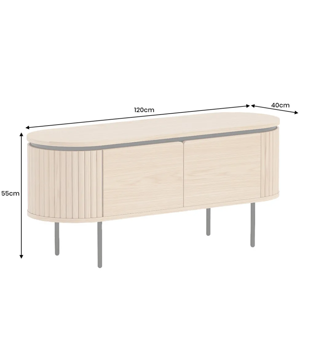 Stolik pod TV ATELIER 120 cm kolor naturalnego dębu