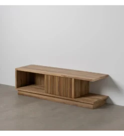 Stolik pod TV BELLAMONTE 135 cm drewno teak