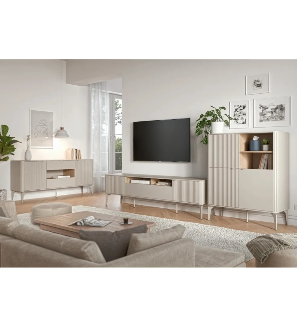 Stolik pod TV BELUCI 200 cm kaszmir