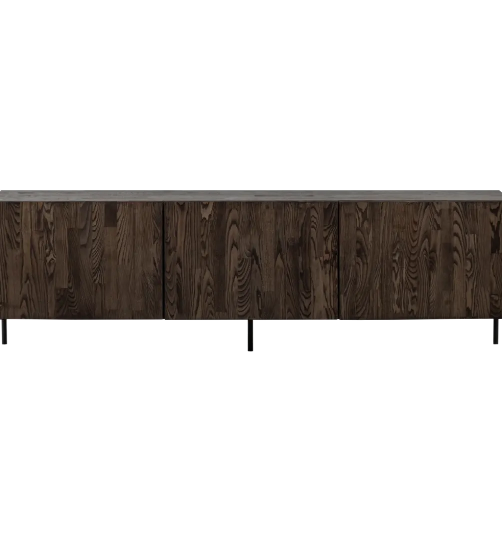 Stolik pod TV BONO 180 cm drewno jesion ciemny brązowy