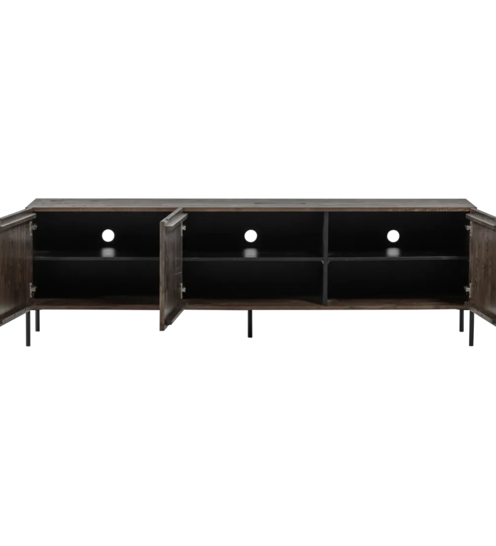 Stolik pod TV BONO 180 cm drewno jesion ciemny brązowy