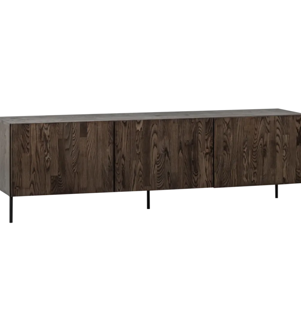Stolik pod TV BONO 180 cm drewno jesion ciemny brązowy