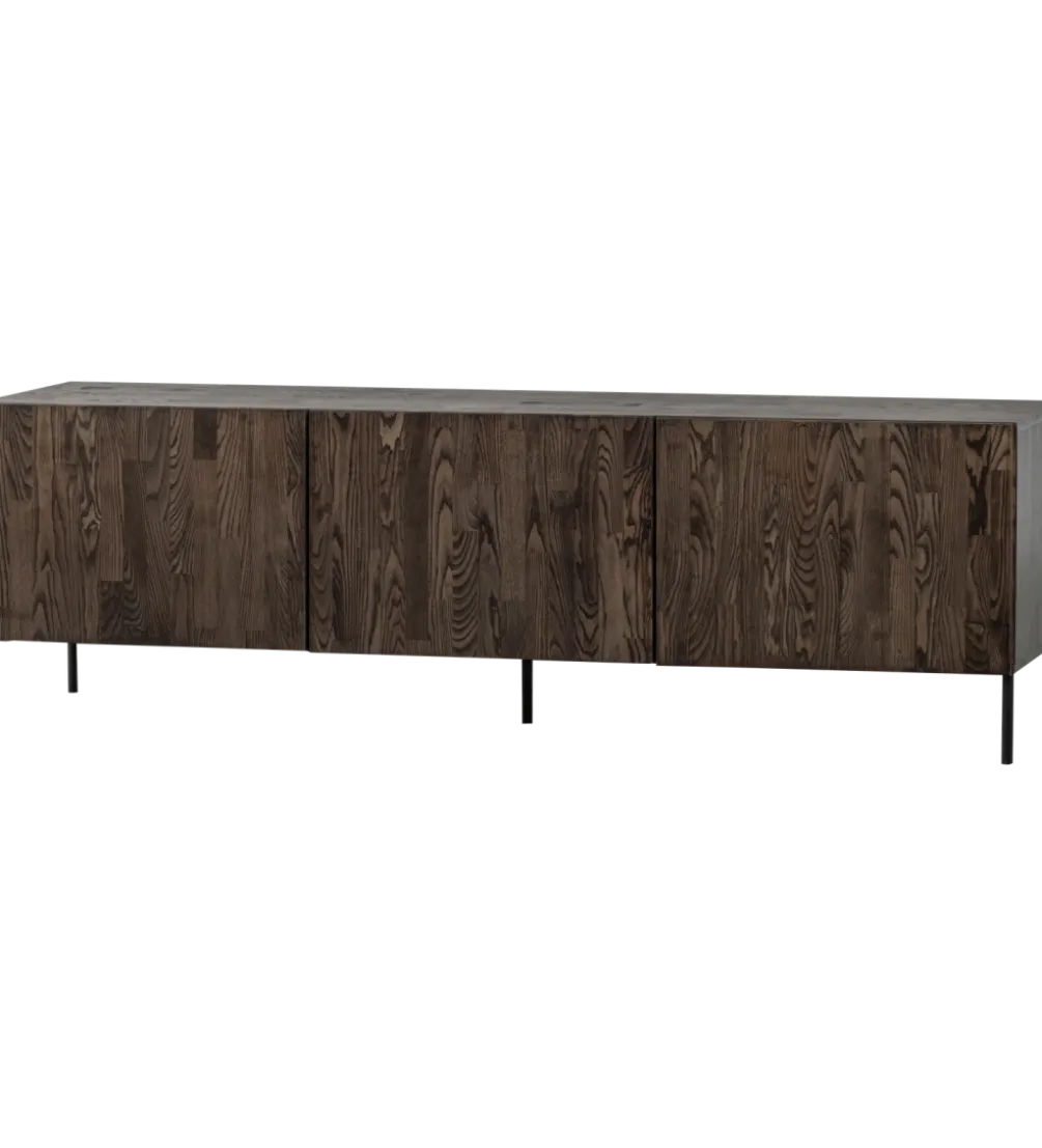 Stolik pod TV BONO 180 cm drewno jesion ciemny brązowy
