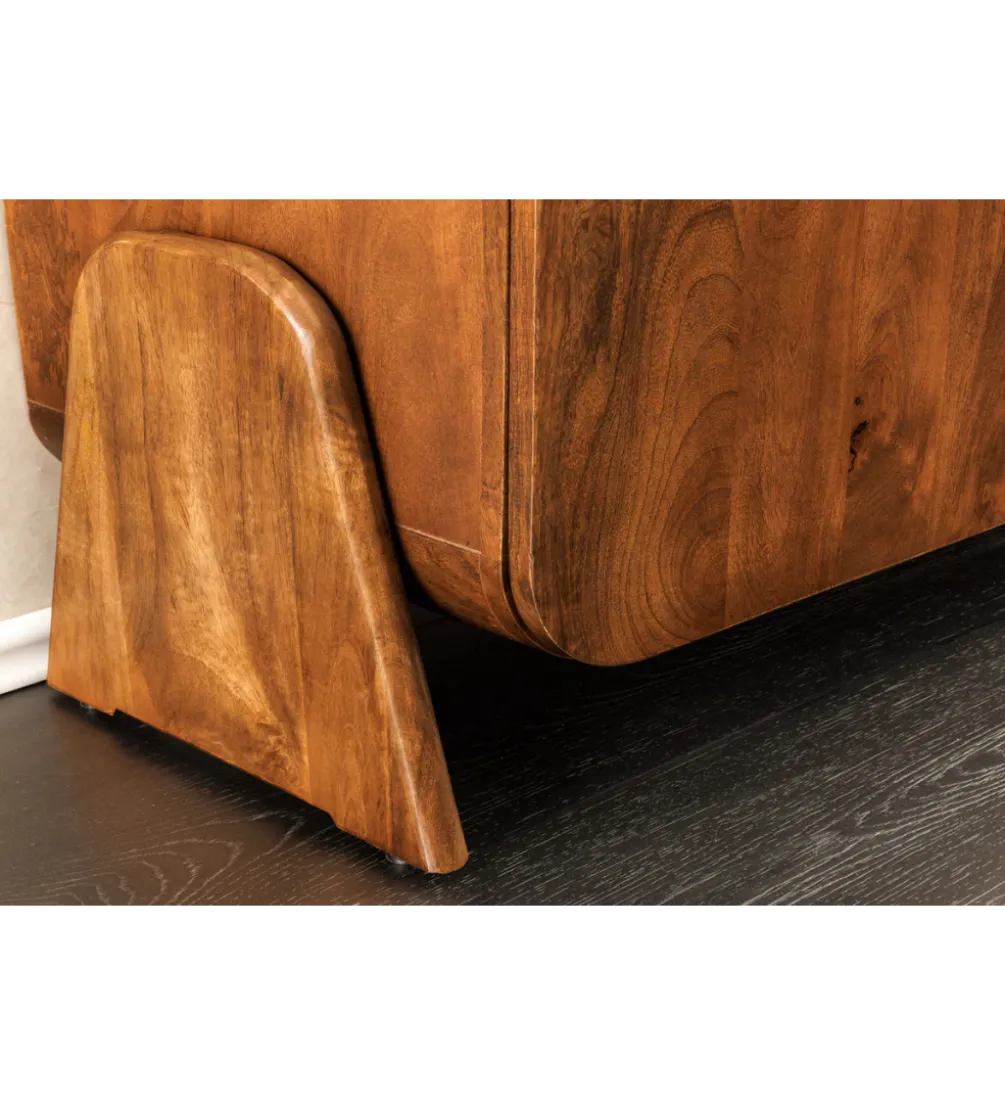 Stolik pod TV BRASIL 160 cm drewno mango brązowy
