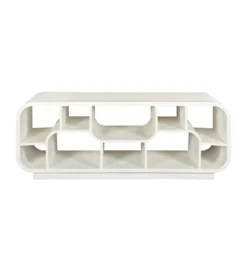 Stolik pod TV BRIX MORGAN 130 cm drewno mango biała