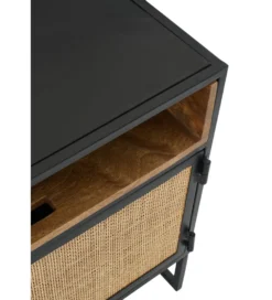 Stolik pod TV CANE PANE 122 cm czarno naturalna