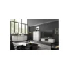 Stolik pod TV CARRARA 139 cm w optyce białego marmuru