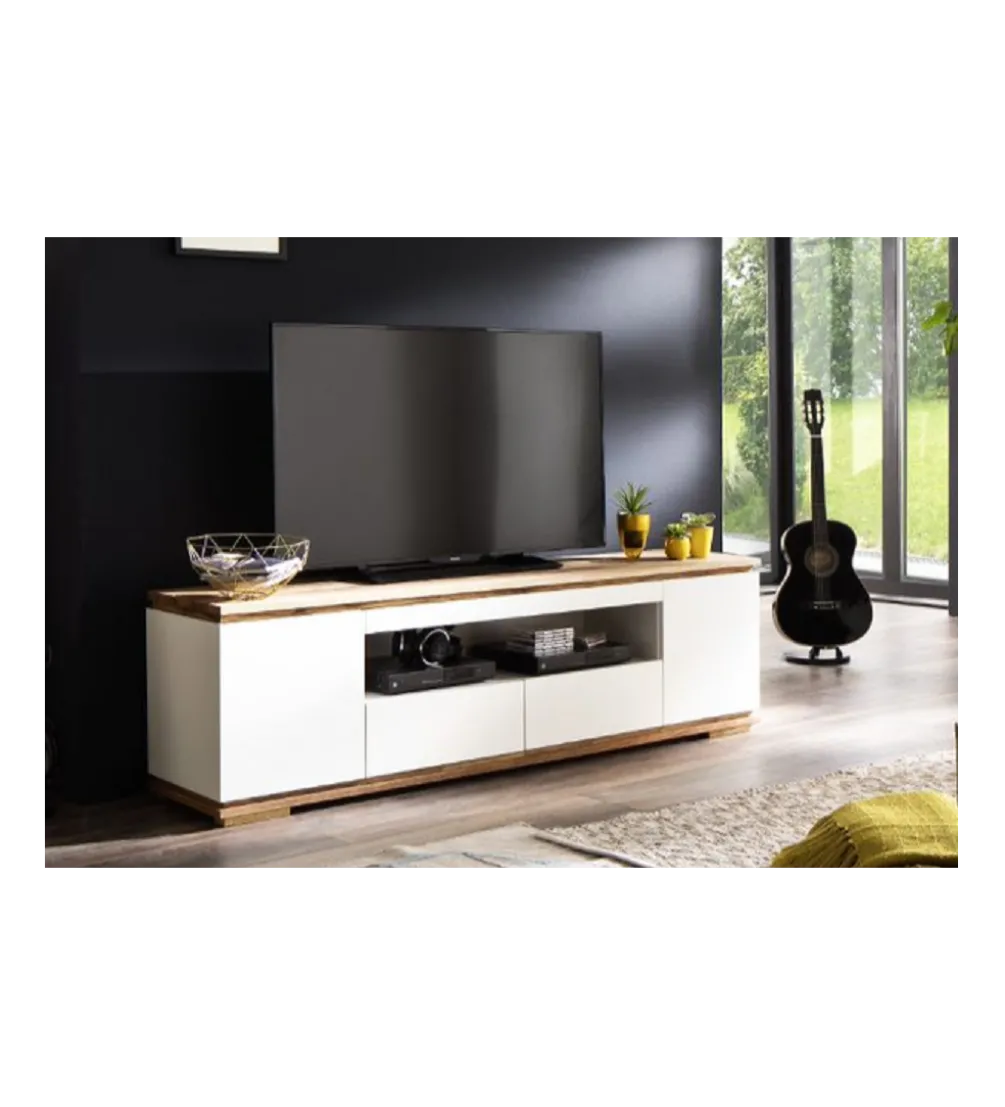 Stolik pod TV CHIARO 200 cm biało kremowa