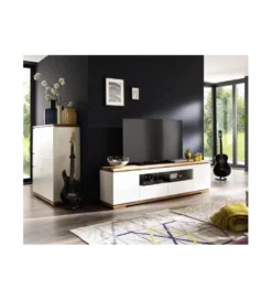 Stolik pod TV CHIARO 200 cm biało kremowa