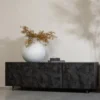 Stolik pod TV COUNTER 160 cm drewno mango czarna